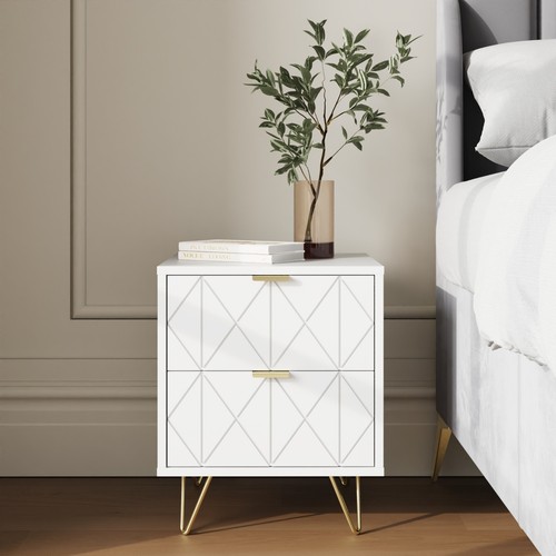 Alora white bedside table - alora, 2