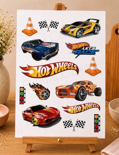 Hot wheels edible cake toppers - edible,