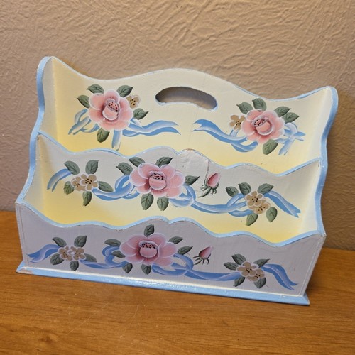 Vtg hand painted - wood, mail