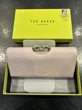 Ted Baker Pale Pink Leather Crystal Bobble Clasp Matinee Purse Brand new unused