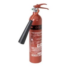Sealey 2Kg Fire Extinguisher Dry Powder CO2 Type B Portable Refillable - SCDE02