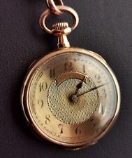 Antique 18ct gold Rose cut diamond pocket watch, Fob watch, Art Nouveau 