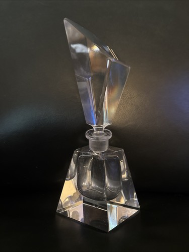 Large art deco faceted crystal - large,