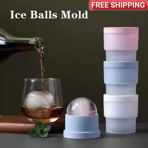 Silicone ice ball - ice, round