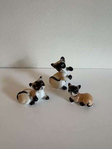 Vintage miniature siamese cat - vintage,