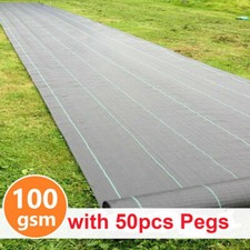 Weed Control Membrane Woven Fabric Ground Sheet 100 GSM Garden Landscaping Black