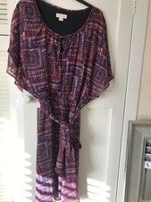 ❤️ Monsoon  Women's/ Girls Purple multi Colour Summer Swing Dress Size 10