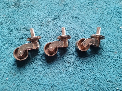 Old vintage chrome castors - old,