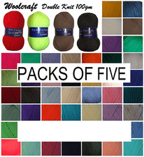Woolcraft DK Wool Yarn New Fashion Double Knit Knitting & Crochet PACKS OF FIVE