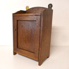 Small Antique Oak Smokers Wall