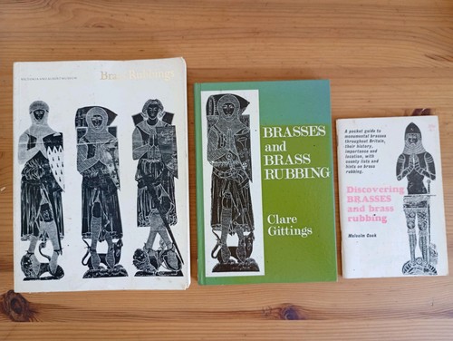 Three books brasses brass - books, &