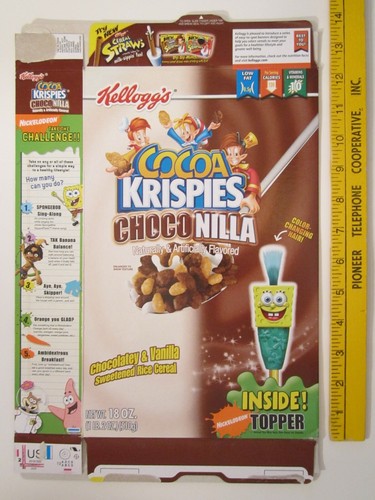 Empty cereal box - cereal, kellogg's
