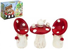 FAIRY GARDEN ACCESSORIES - Toadstool Tea Set for Two