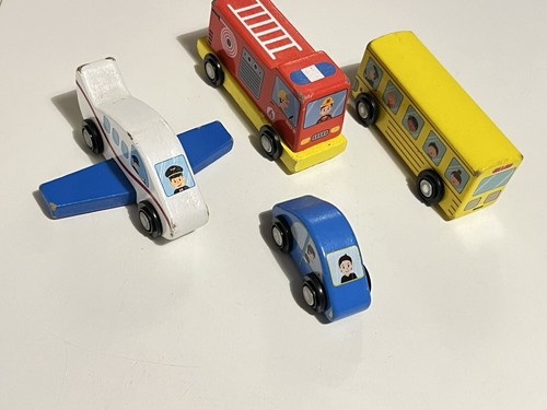 Wooden train track vehicles - wooden,