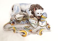 Calamaio Ceramica Saint-Clement Emile Galle Leone Araldica Stemma Nancy XIX