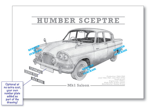 Humber sceptre mk1 - mk1, hand-drawn