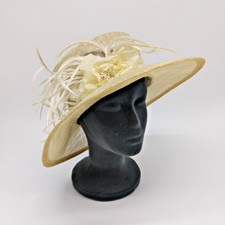 M&S Cream Floral Feather Motif