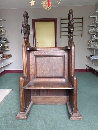 Church warden pew solid - church, oak