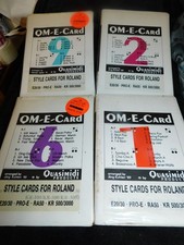 4 X VINTAGE QUASIMIDI STYLE CARDS FOR ROLAND NOs 1 + 2 + 6 + 9 IN ORIGINAL CASES