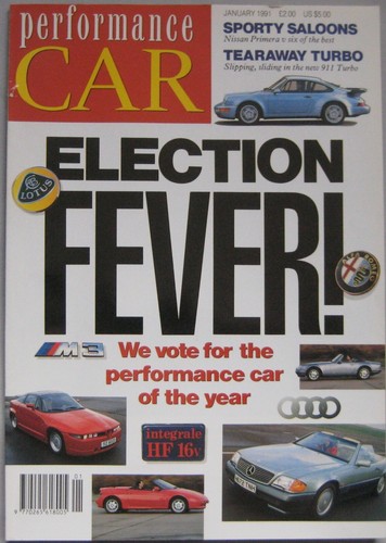Performance car 1991 lotus - performance, 01/1991