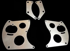 Upright speedway engine plates