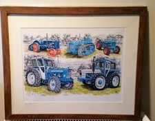 Large A3 Framed Roadless Tractors Picture Print Very Rare 1/250 Ltd