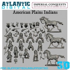 Imperial Conquest - Plains Indians 7 pezzi 28mm DA DIPINGERE - NO BASI