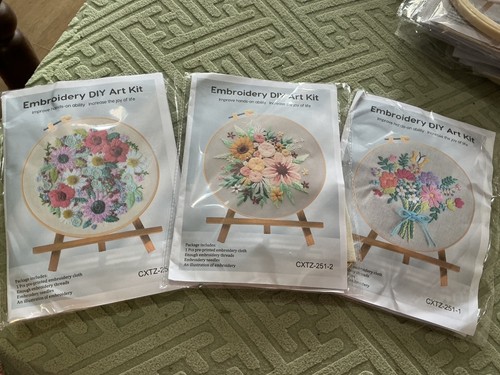 Embroidery kit with - embroidery,