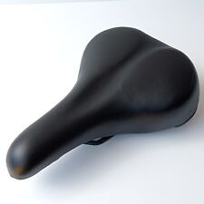 🔥 Padded Black Faux Leather Bike Seat Waterproof Comfort Commuter Unisex Hybrid