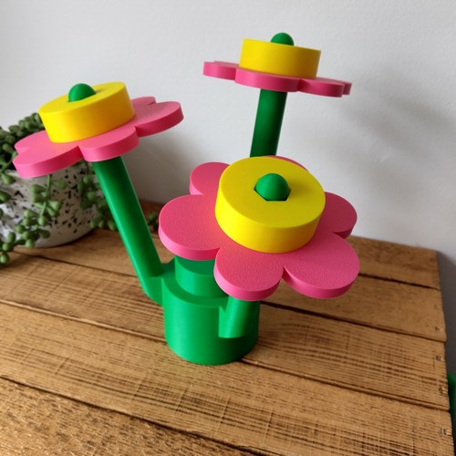 Large brick flowers - brick, 3d