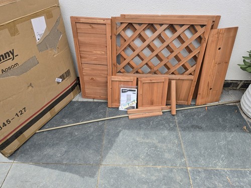 Outsunny wooden garden planter - wooden,