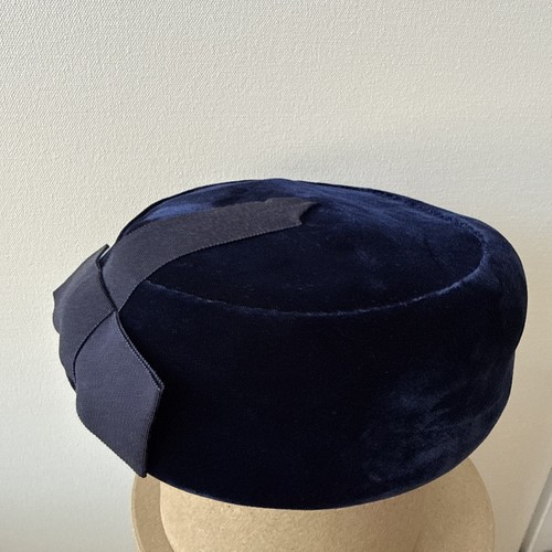 Vintage navy blue - navy, velvet