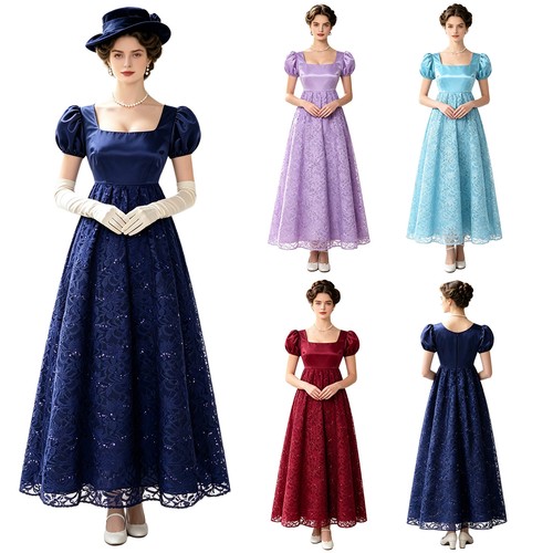 Women vintage regency gown - uk,