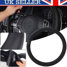14"-16" Car Steering Wheel Cover Anti-slip Silicone Leather Texture Universal UK