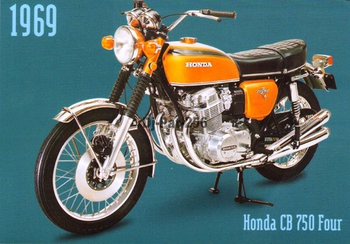 Motorcycle postcard honda - motorcycle, postcard: