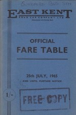 EAST KENT BUS FARETABLE BOOK