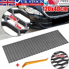 120cm Car 3D ABS Plastic Racing Honeycomb Bumper Vent Tuning Grill Mesh Spoiler