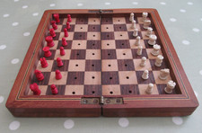 ANTIQUE BONE TRAVEL CHESS SET