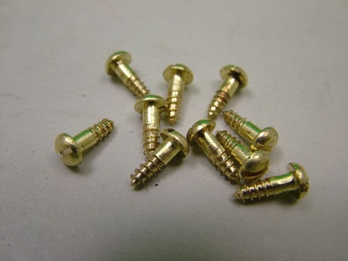 Small solid brass screws pack - brass,