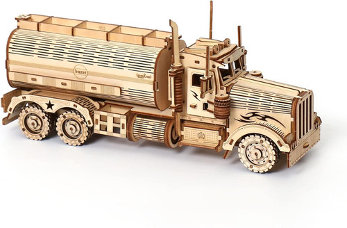 Wooden puzzle tanker - 3d,