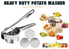 Heavy Duty Potato Ricer Puree Masher Juicer Vegetable Fruit Steel Press Maker UK