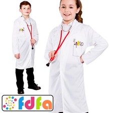 Wicked White Doctor Vet Coat Kids Childs Role Play Fancy Dress Costume