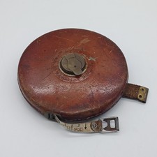 Vintage Rabone Chesterman tape measure in a leather case 30m / 100ft.