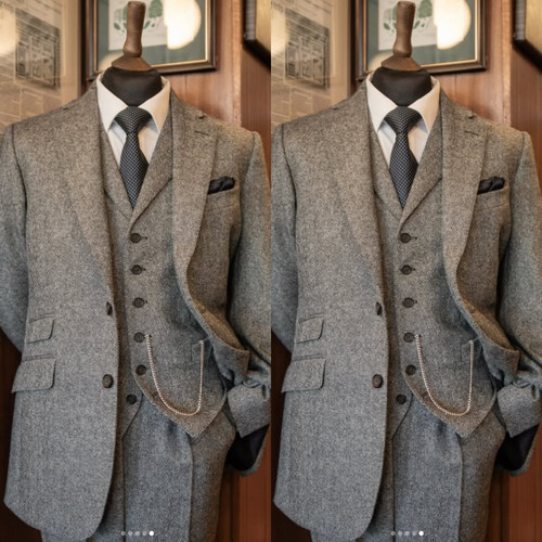 Vintage men tweed - men's, suit