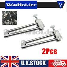 2X Brake Flexi Pipe Clamp Bar Brake Fuel Hydraulic Fluid Coolant Hose Winholder