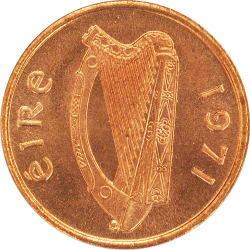1971 irish halfpenny - 1971,