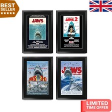 Framed A3 Jaws Autographed