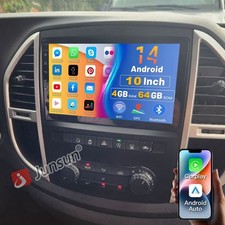 DAB+ 4G+64G Android 14 For Mercedes Benz Vito 3 2014-2020 Car Radio GPS Sat Nav