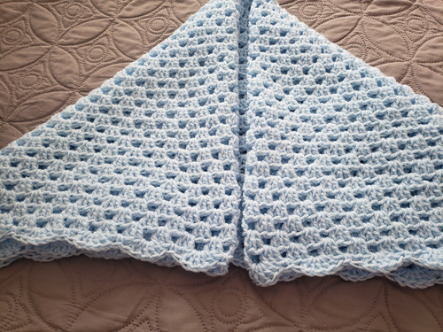 Baby blue hand crochet - hand,