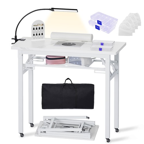 Portable foldable nail desk - nail,